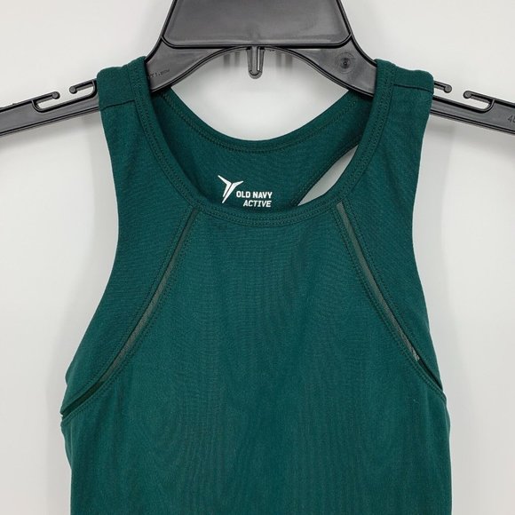 Old Navy Active Top Green Racerback Go Dry Fitted Sleeveless - Picture 2 of 9
